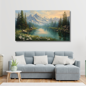 mountain wall painting for living room big size