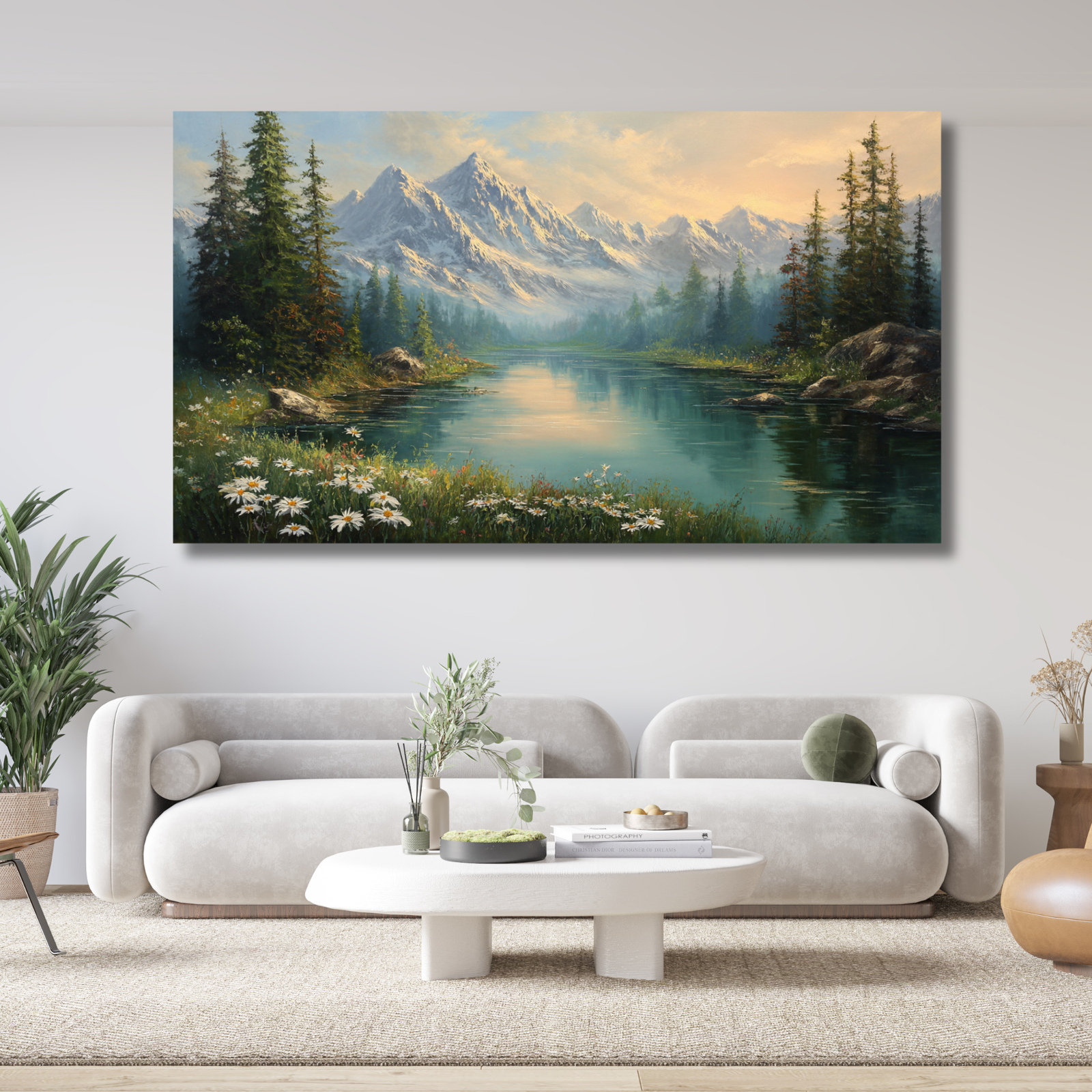 nature paintings for living room big size