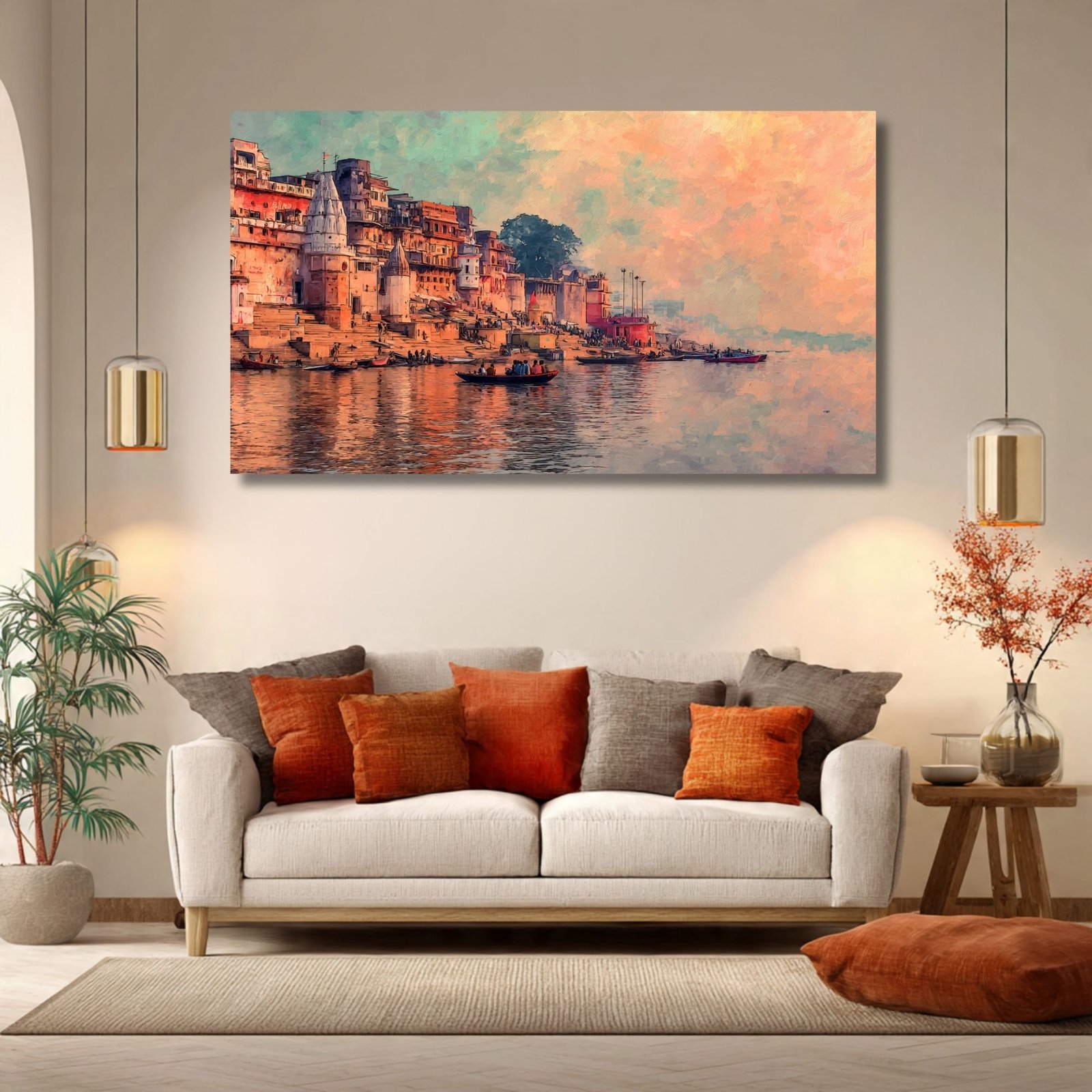 KASHI VISHWANATH BANARAS GHAT PAINTING
